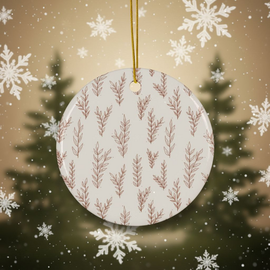 Christmas Ceramic Ornaments | Double-Sided Personalized Holiday Tree Decor | Unique Keepsake Gifts by Subbin4Sanity (1pc, 3pcs, 5pcs, 10pcs)