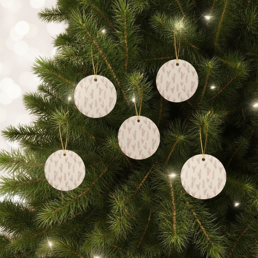 Christmas Ceramic Ornaments | Double-Sided Personalized Holiday Tree Decor | Unique Keepsake Gifts by Subbin4Sanity (1pc, 3pcs, 5pcs, 10pcs)