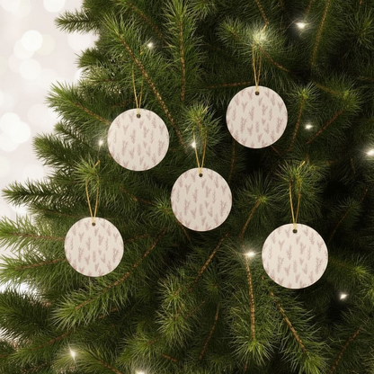 Christmas Ceramic Ornaments | Double-Sided Personalized Holiday Tree Decor | Unique Keepsake Gifts by Subbin4Sanity (1pc, 3pcs, 5pcs, 10pcs)