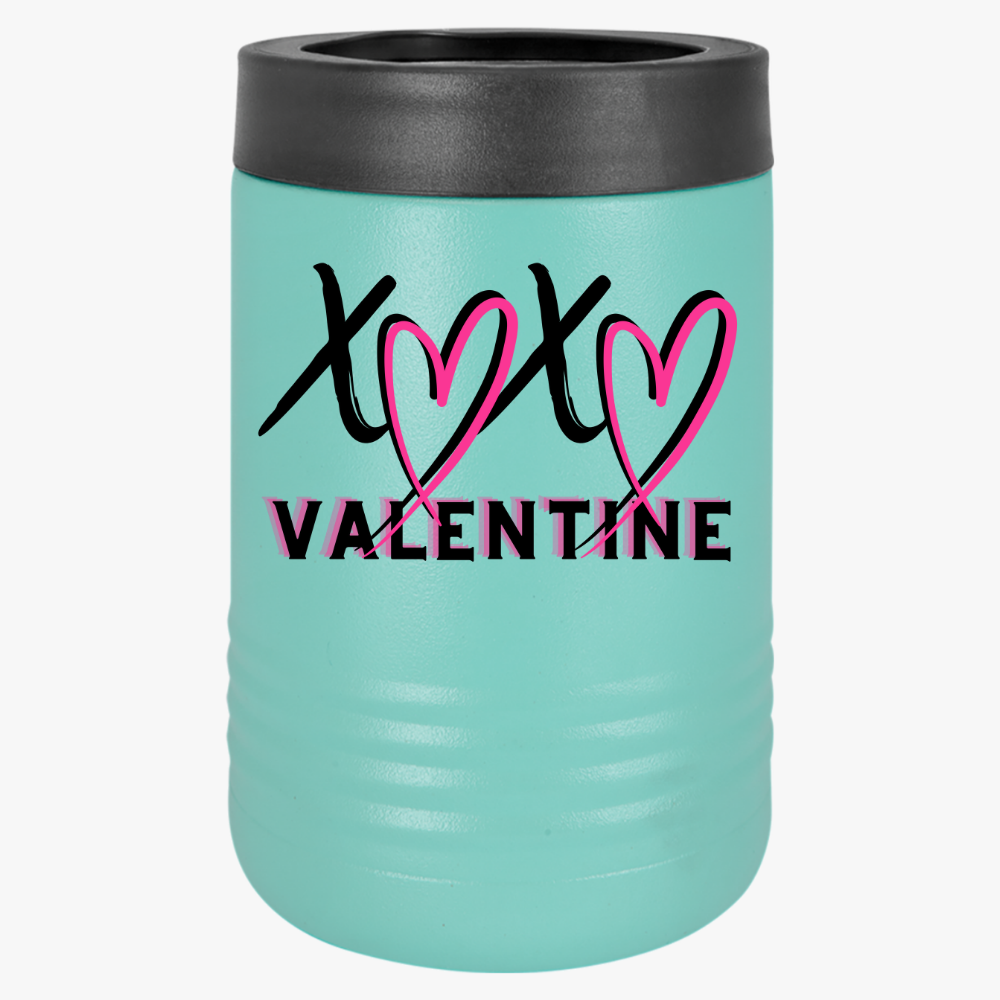 XOXO Valentine Attitude | 12oz Can Cooler | Sassy Heart Koozie by Subbin4Sanity