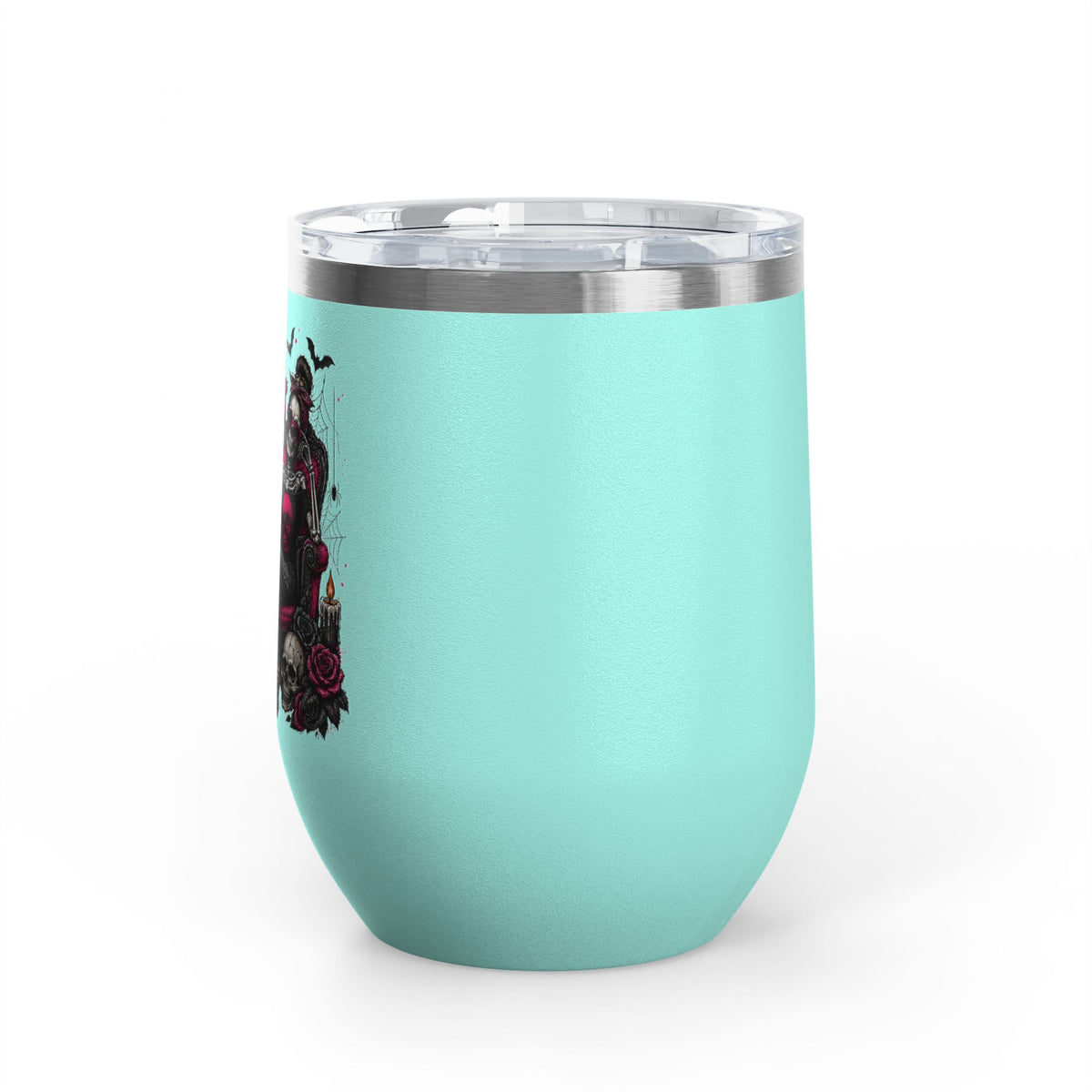 If Karma Needs Help, Call Me 12oz Wine Tumbler | Sarcastic Gothic Stainless Steel Cup by Subbin4Sanity