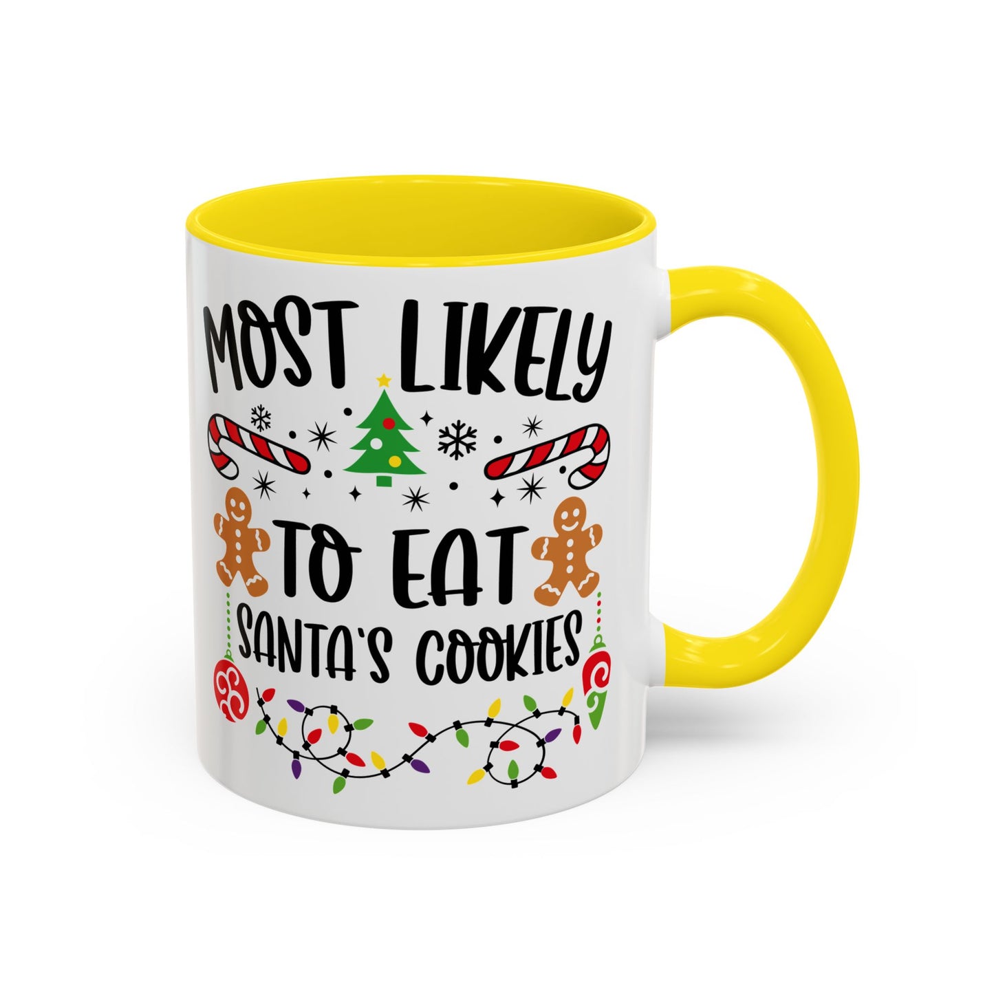 Christmas Coffee Mug, 11oz, "Eat Santa's Cookies"