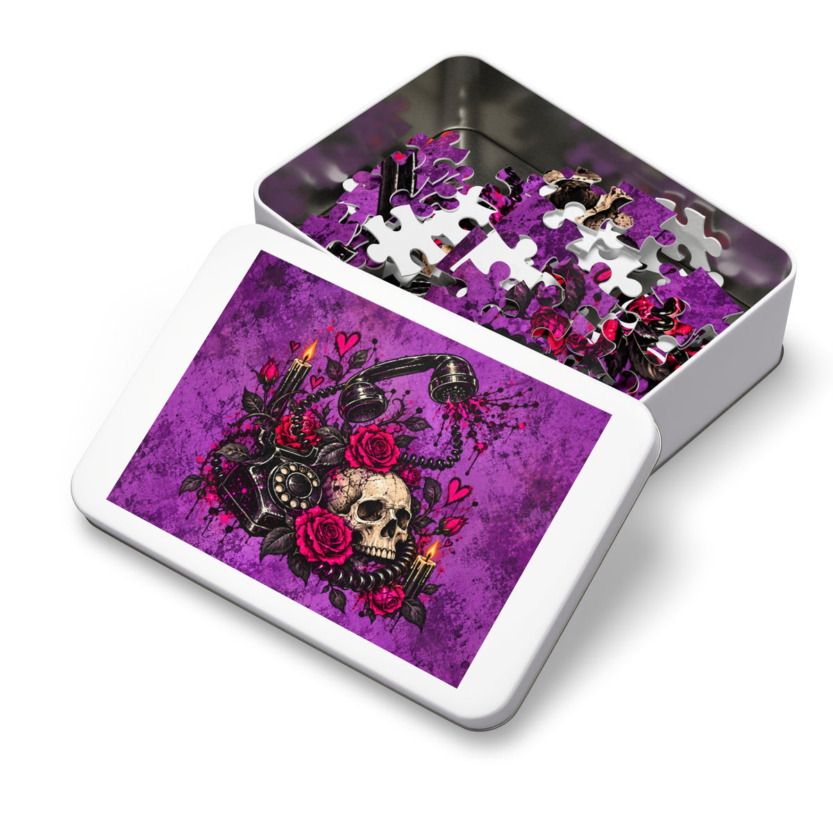 Karma’s Calling Halloween Jigsaw Puzzle | Gothic Skull Statement Puzzle by Subbin4Sanity
