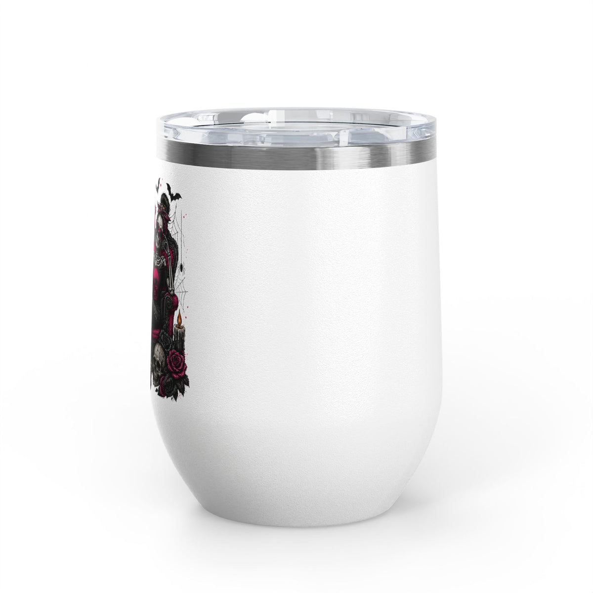 If Karma Needs Help, Call Me 12oz Wine Tumbler | Sarcastic Gothic Stainless Steel Cup by Subbin4Sanity