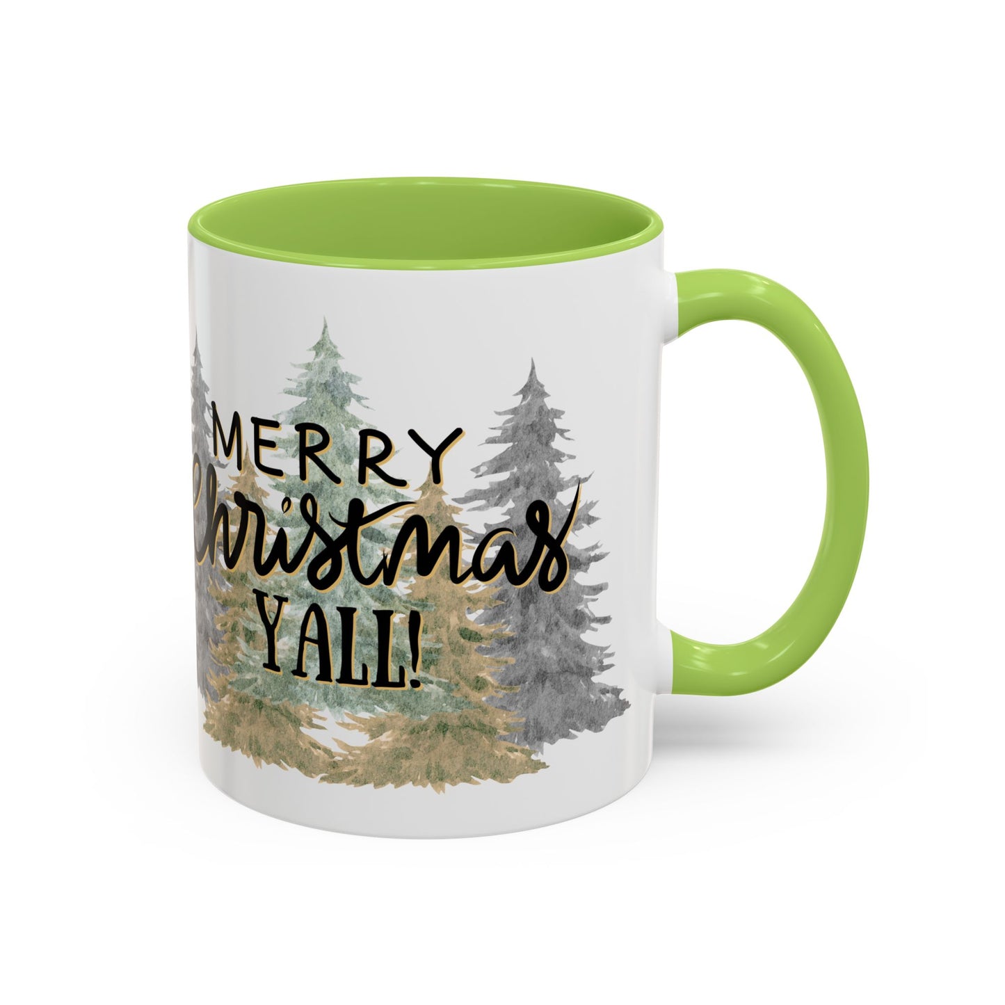 Christmas Coffee Mug, 11oz, "Merry Christmas Yall"