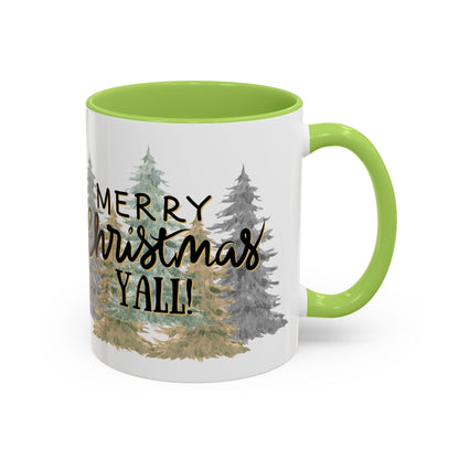 Christmas Coffee Mug, 11oz, "Merry Christmas Yall"