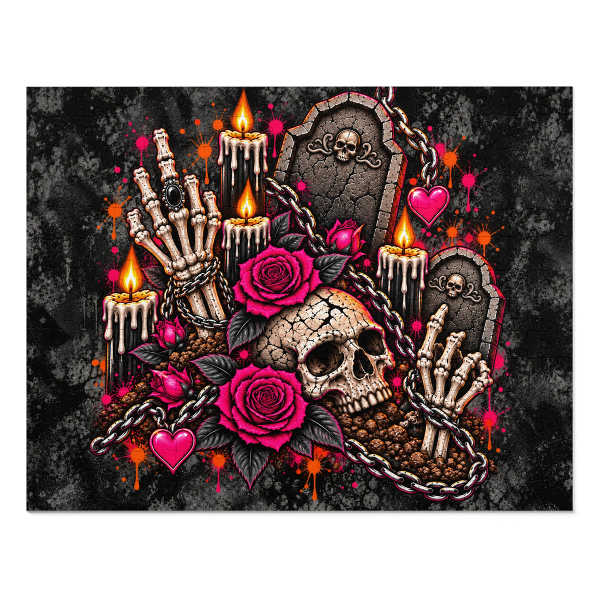 Dirt & Defiance Halloween Jigsaw Puzzle | Gothic Coffin Statement Puzzle by Subbin4Sanity