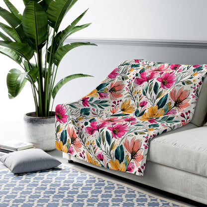 Modern Botanical Wildflower Pattern – Splatter Bloom Collection – Original Seamless Design By Subbin4Sanity