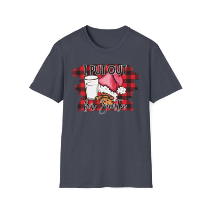 I Put Out For Santa Graphic T-Shirt | Funny Naughty Christmas Tee by Subbin4Sanity