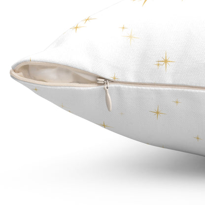 Christmas Pillowcase & Pillow Insert (White) with star pattern "merry christmas yall"