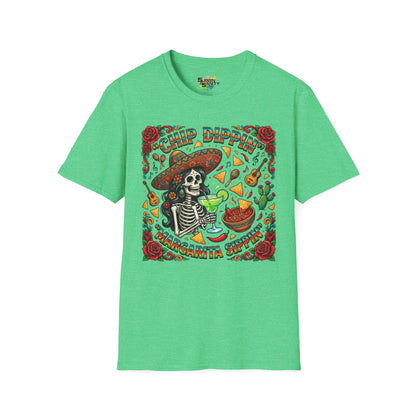 "Chip Dippin Margarita Sippin" (Circle) | Unisex Softstyle T-Shirt