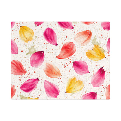 Watercolor Spring Petals Pattern – Splatter Bloom Collection – Puzzle & Tin Storage Box