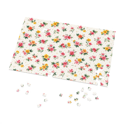 Wildflower Sprinkle Pattern – Splatter Bloom Collection – Puzzle & Tin Storage Box