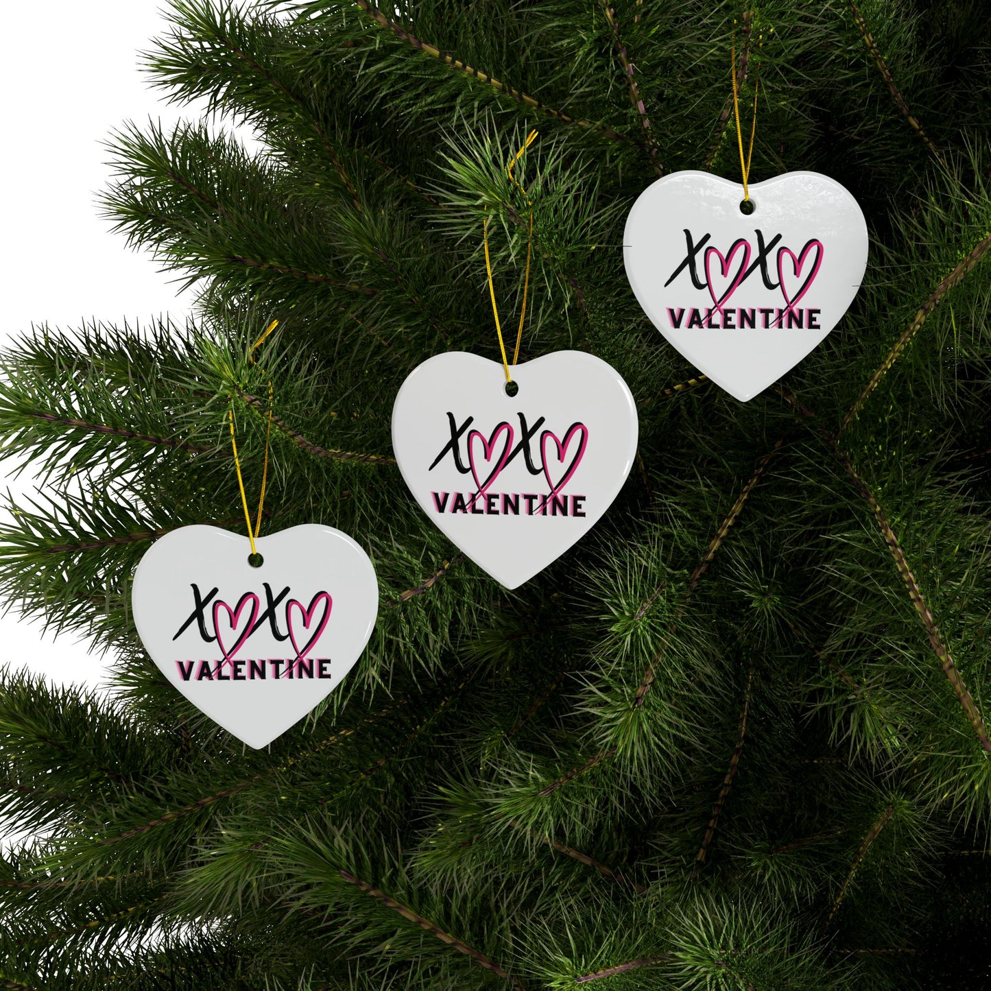 Valentines Ceramic Ornament, (1pc, 3pcs, 5pcs, 10pcs)
