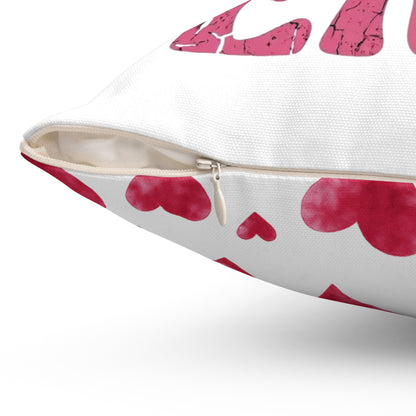 In My Self Love Era Red Watercolor Heart Patterned Double Sided Pillowcase & Pillow Insert