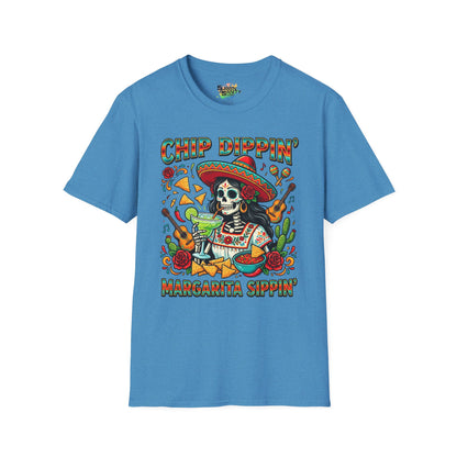 "Chip Dippin Margarita Sippin" (Square) | Unisex Softstyle T-Shirt