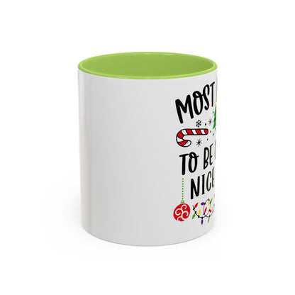 Christmas Coffee Mug, 11oz, "To be on the nice list"