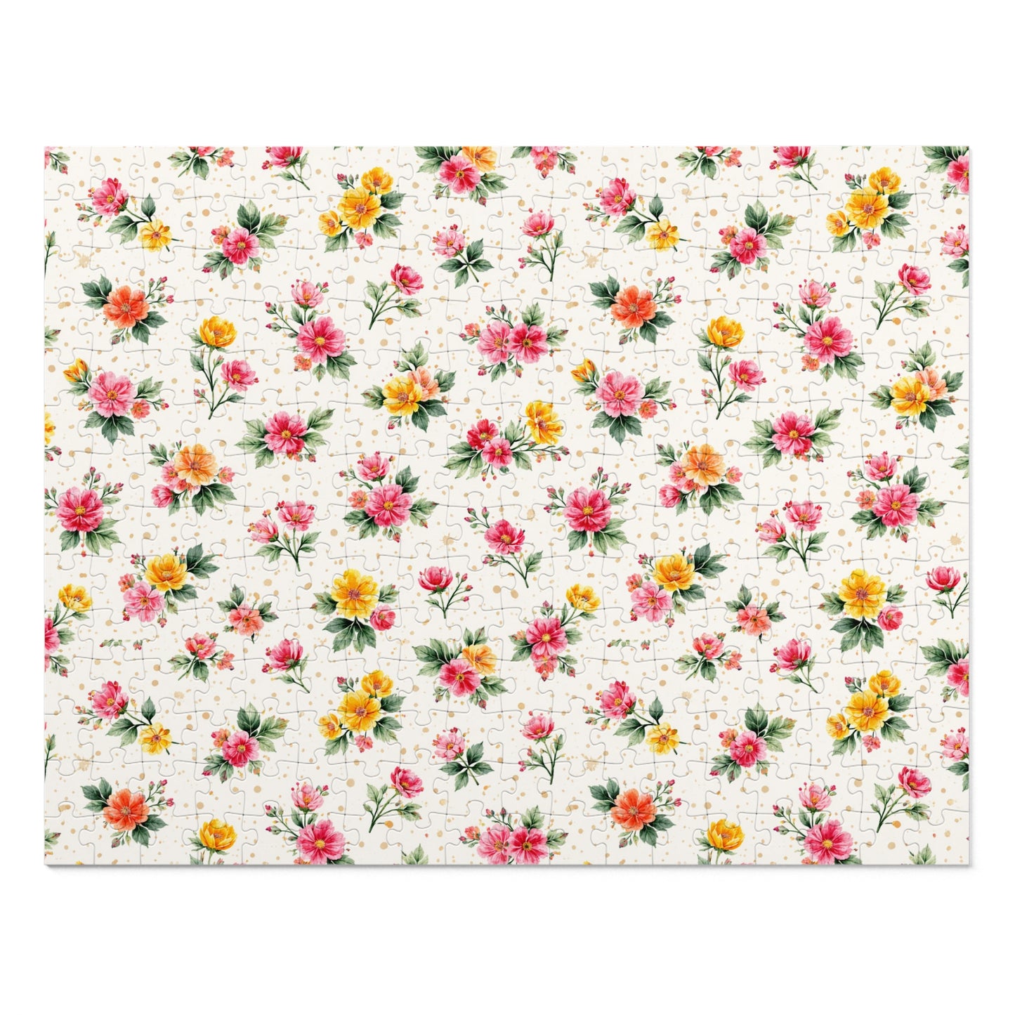 Wildflower Sprinkle Pattern – Splatter Bloom Collection – Puzzle & Tin Storage Box