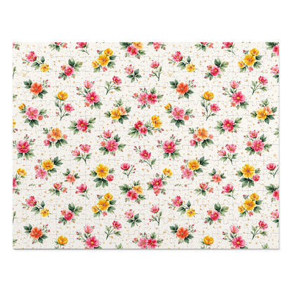 Wildflower Sprinkle Pattern – Splatter Bloom Collection – Puzzle & Tin Storage Box