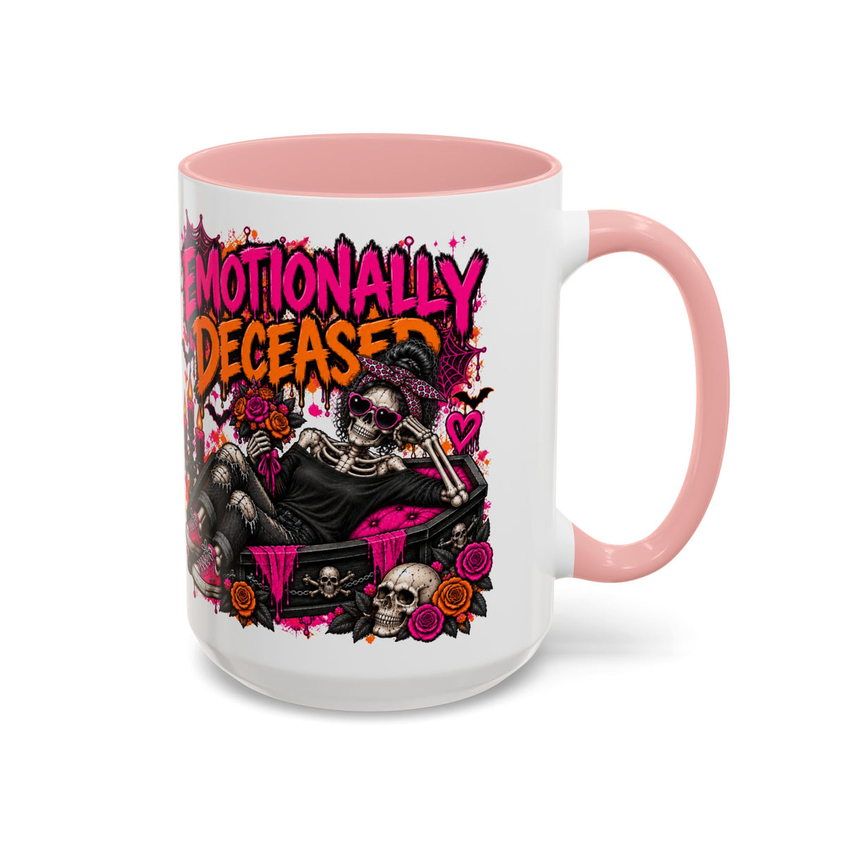 Emotionally Deceased Coffee Mug | Sarcastic Gothic Ceramic Mug by Subbin4Sanity