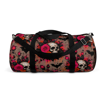 Deadly Blooms Duffel Bag | Skull & Rose Halloween Travel Bag by Subbin4Sanity