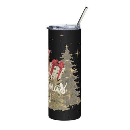Christmas Tumbler 20oz — 'Merry Christmas Y'all' Holiday Stainless Steel Cup