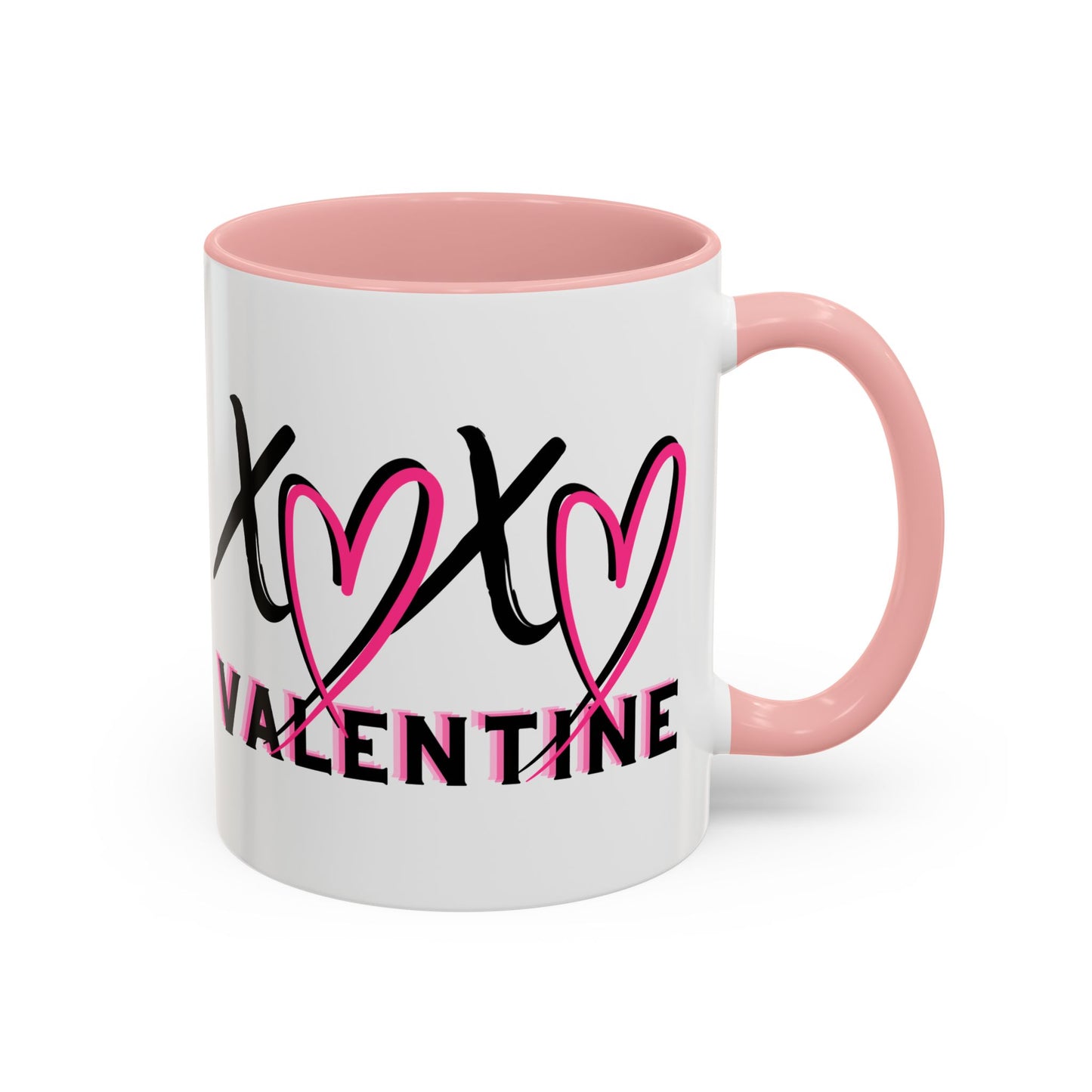 XOXO Valentine Accent Coffee Mug — 11oz & 15oz