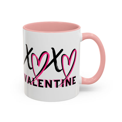 XOXO Valentine Accent Coffee Mug — 11oz & 15oz