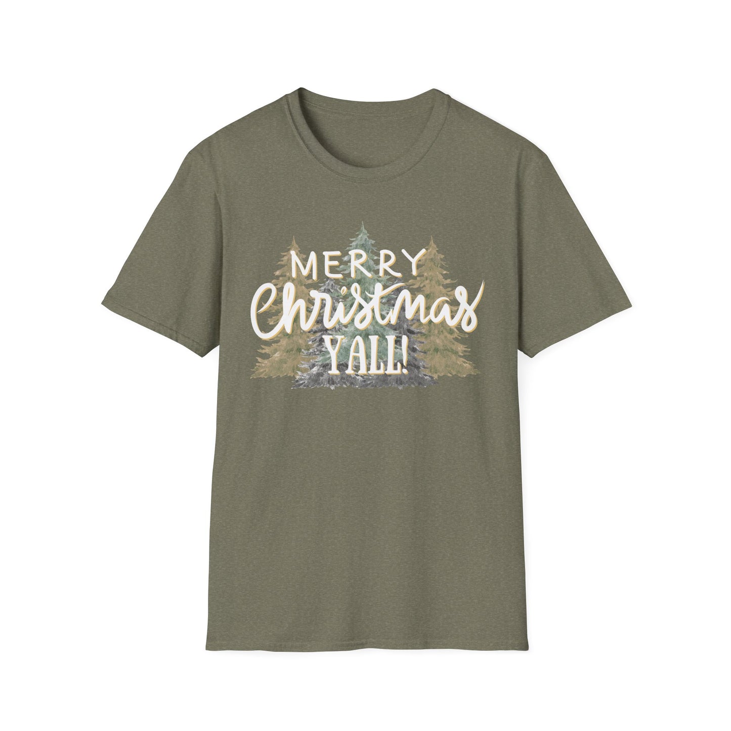 Merry Christmas Y’all Graphic T-Shirt | Southern Holiday Tee by Subbin4Sanity
