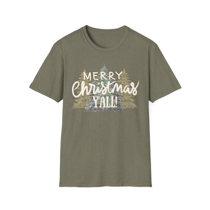 Merry Christmas Y’all Graphic T-Shirt | Southern Holiday Tee by Subbin4Sanity