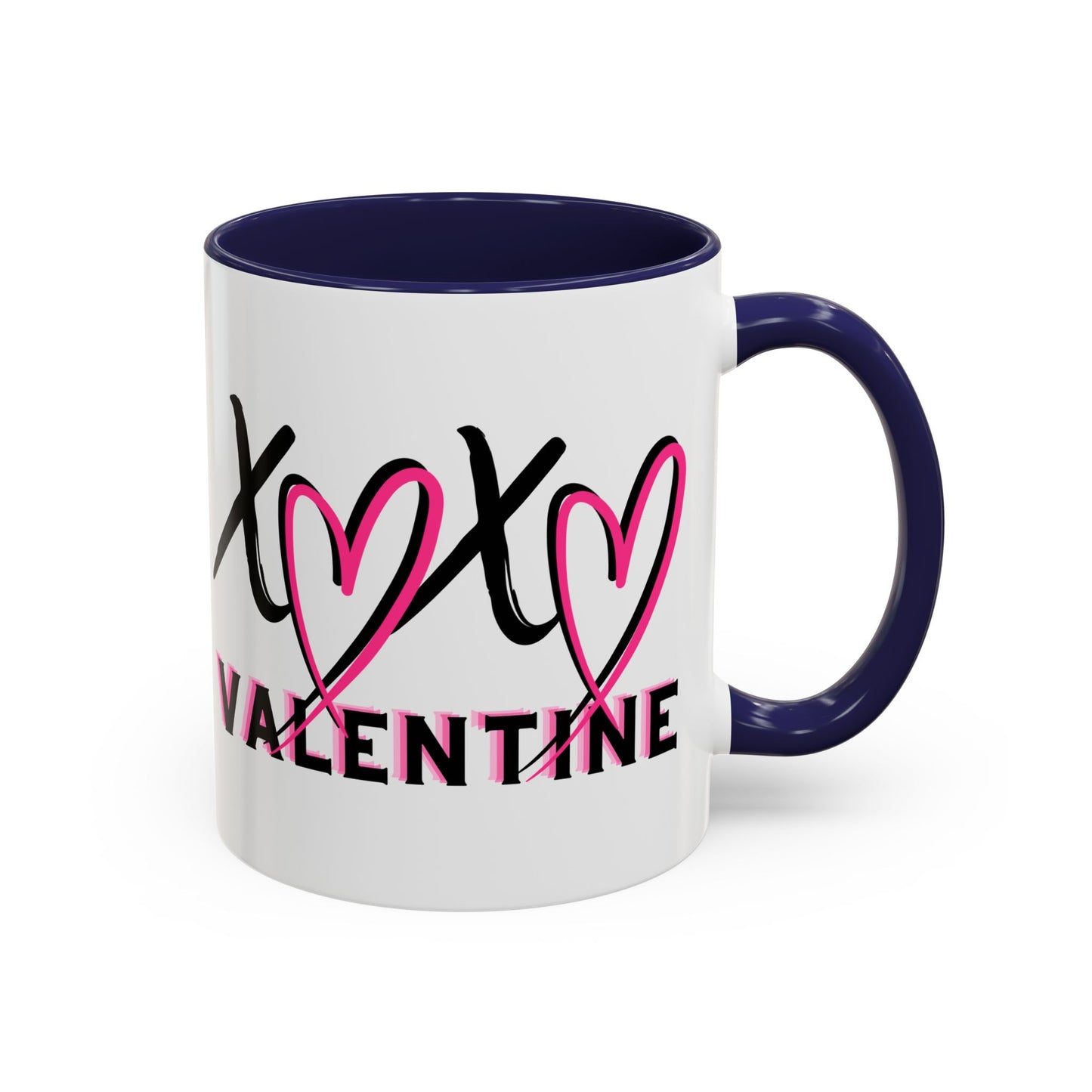 XOXO Valentine Accent Coffee Mug — 11oz & 15oz