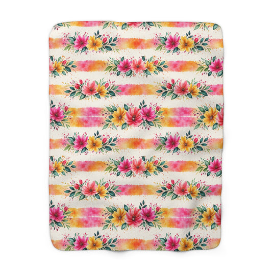 Wildflower Garden Stripe Pattern – Splatter Bloom Collection – Original Seamless Design By Subbin4Sanity