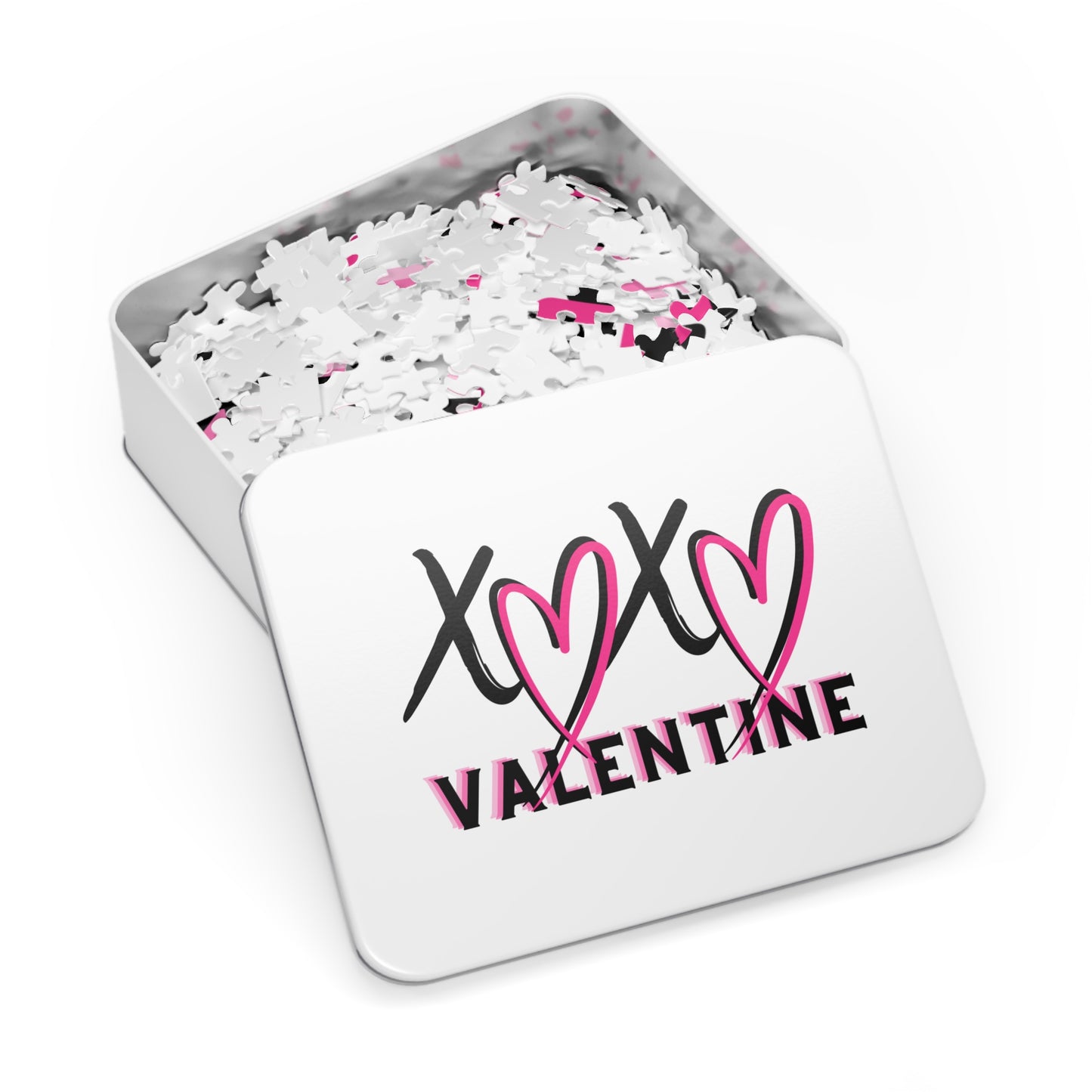 Valentines XOXO Jigsaw Puzzle — Romantic Tin Box Gift