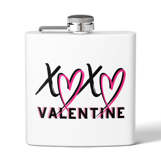 Flask - XOXO Valentine Stainless Steel 6oz Hip Flask