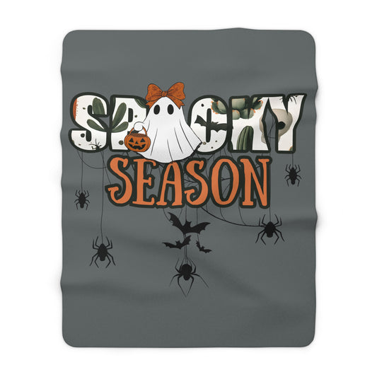 Sherpa Fleece Blanket, Halloween Boho Decor, Spooky Season Throw, Cozy Fall Home Gift, Autumn Witchy Living Room Decor, Halloween Party