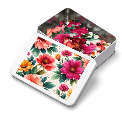 Electric Wildflower Garden Pattern – Puzzle & Tin Storage Box
