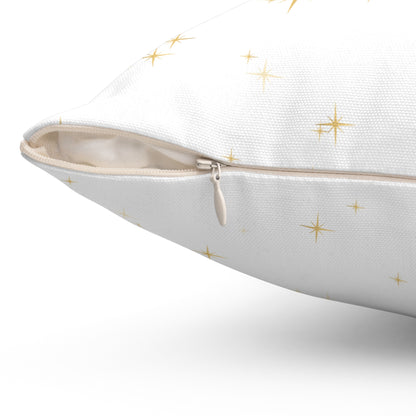 Christmas Pillowcase & Pillow Insert (White) with star pattern "merry christmas yall"