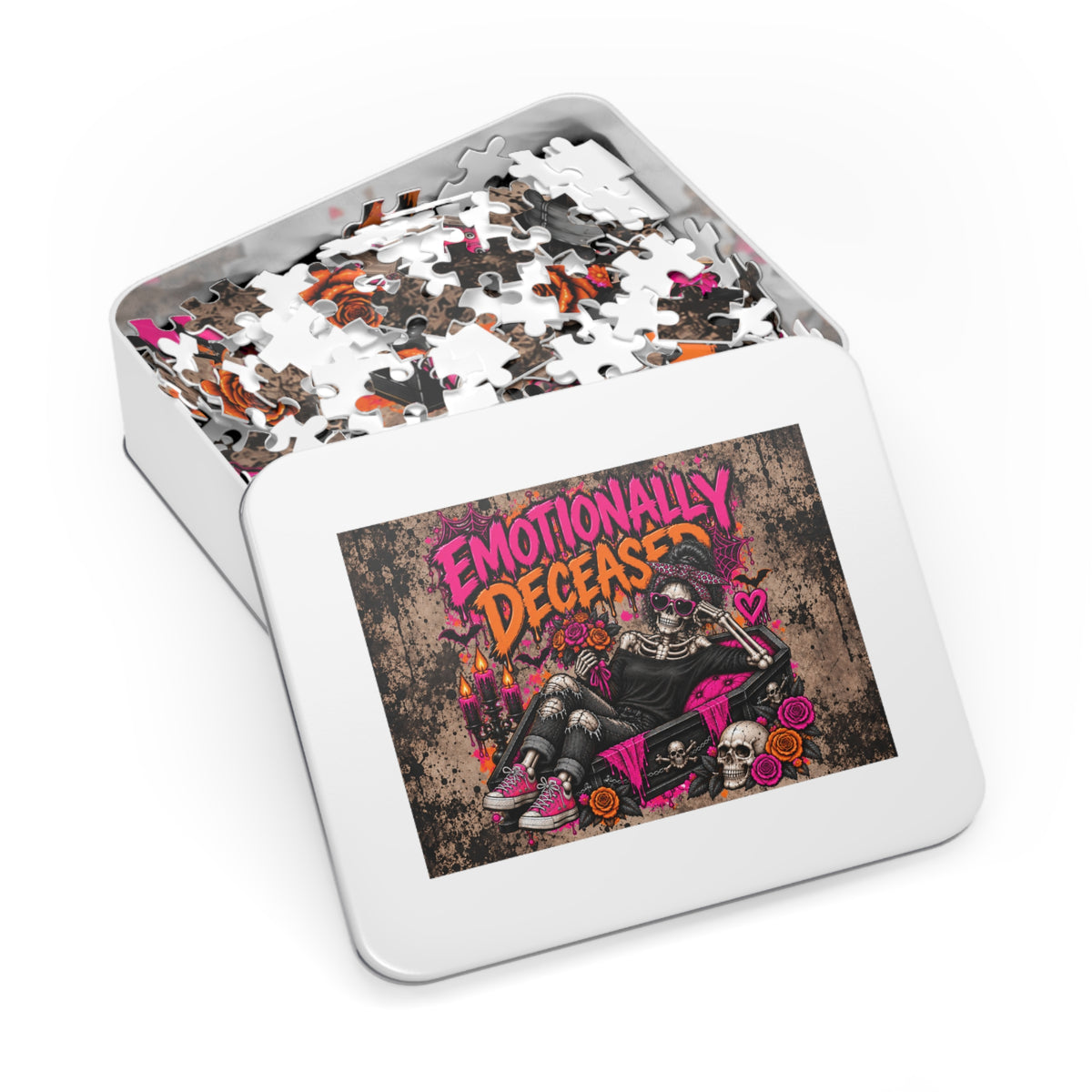 Emotionally Deceased Halloween Jigsaw Puzzle | Dark Humor Gothic Puzzle by Subbin4Sanity