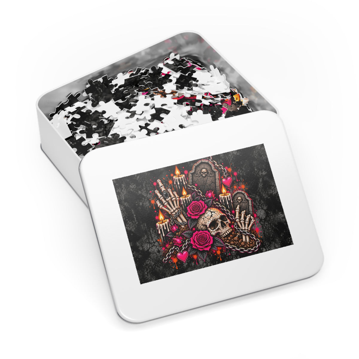 Dirt & Defiance Halloween Jigsaw Puzzle | Gothic Coffin Statement Puzzle by Subbin4Sanity