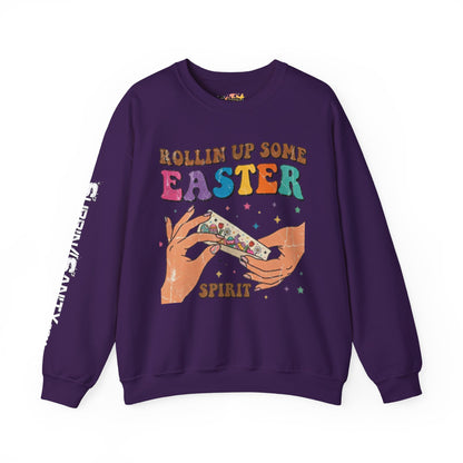 "Rollin Up Some Easter Spirit" Holiday Sweatshirt — Cozy Easter Crewneck