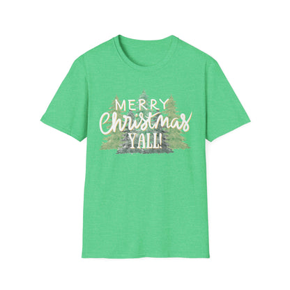Merry Christmas Y’all Graphic T-Shirt | Southern Holiday Tee by Subbin4Sanity