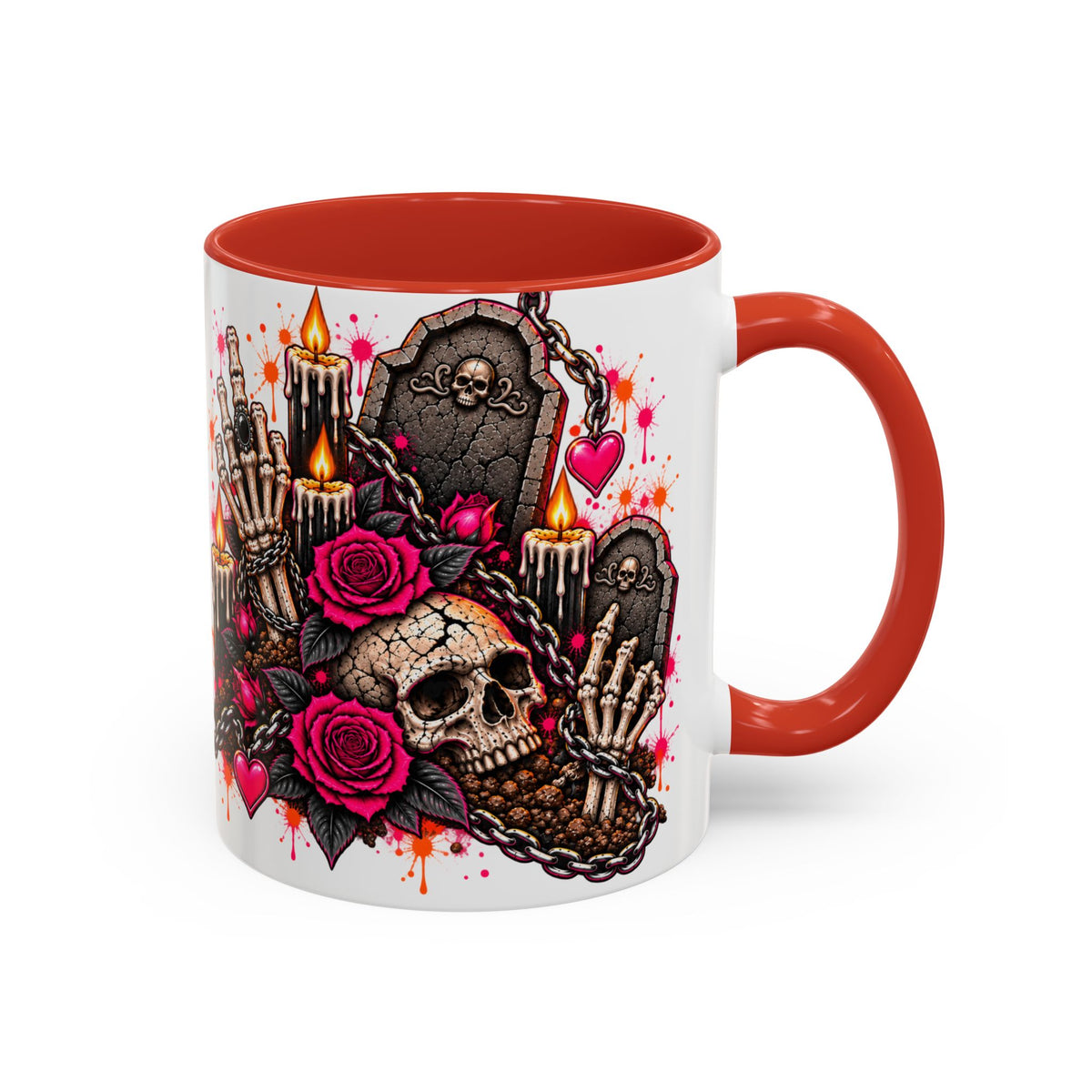 Dirt & Defiance Coffee Mug | Gothic Skull & Coffin Ceramic Mug by Subbin4Sanity