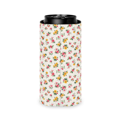 Wildflower Sprinkle Pattern – Splatter Bloom Collection — Lightweight Foam Grip Lined Koozie