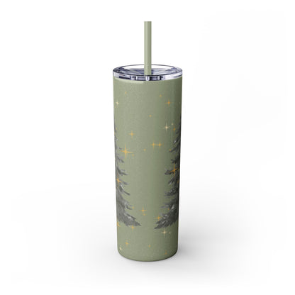 Christmas Skinny Tumbler with Straw, 20oz