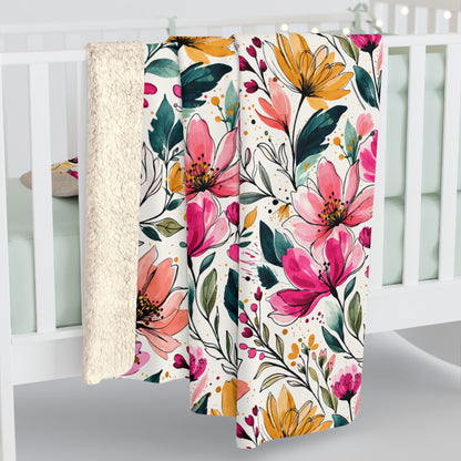 Modern Botanical Wildflower Pattern – Splatter Bloom Collection – Original Seamless Design By Subbin4Sanity
