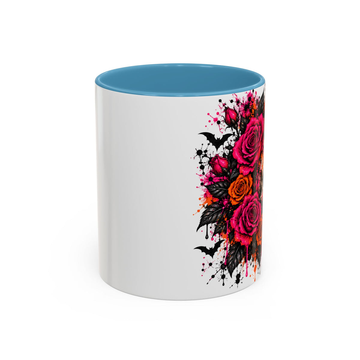 Deadly Blooms Coffee Mug | Gothic Floral Skull Ceramic Mug by Subbin4Sanity