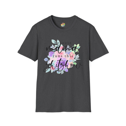 Mama Runs The Shitshow Graphic T-Shirt | Funny Mom Life Statement Tee by Subbin4Sanity