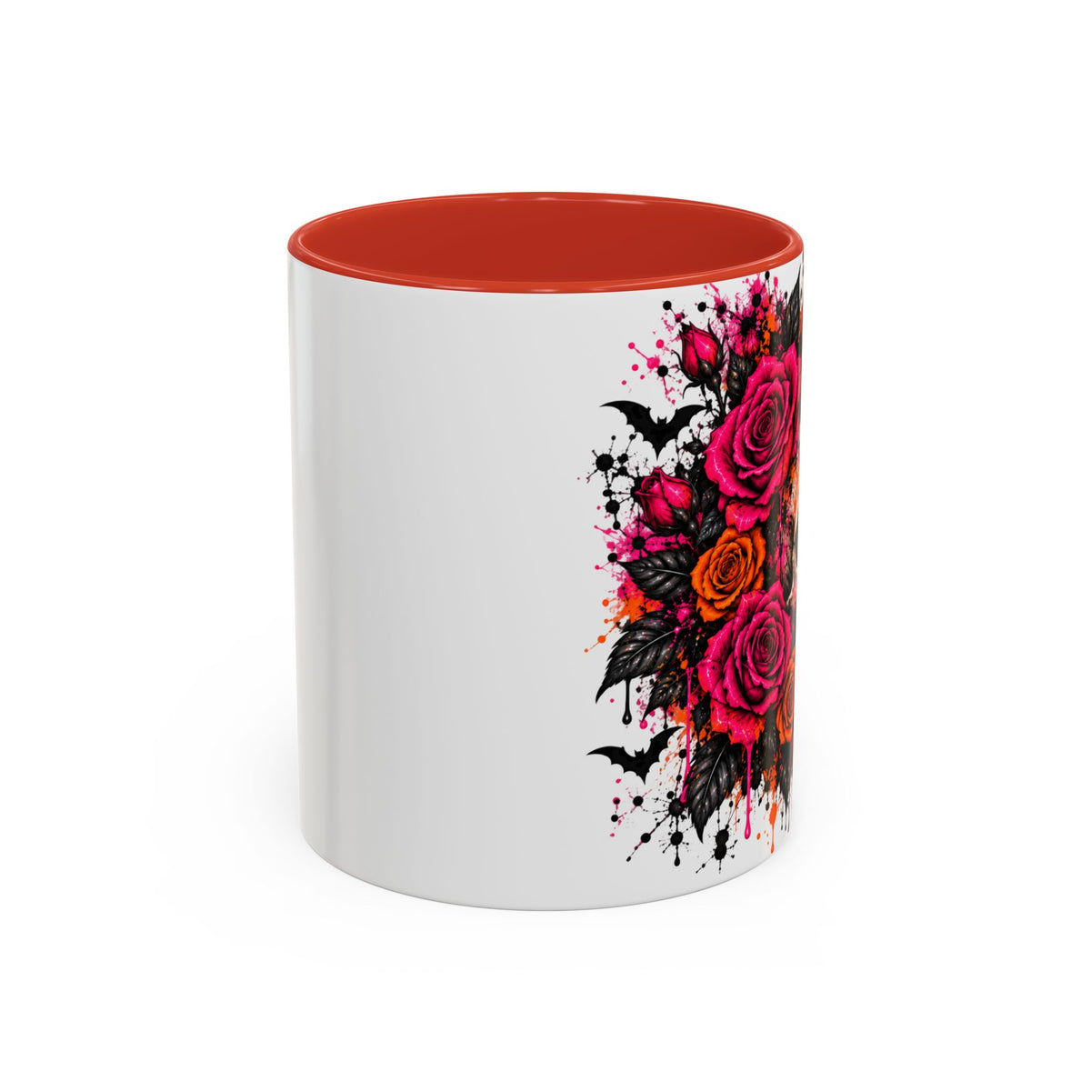 Deadly Blooms Coffee Mug | Gothic Floral Skull Ceramic Mug by Subbin4Sanity
