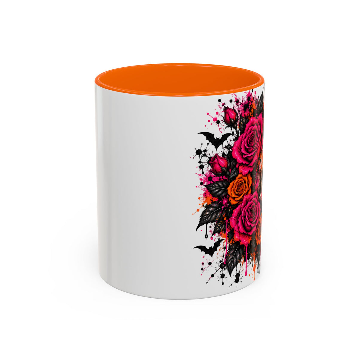 Deadly Blooms Coffee Mug | Gothic Floral Skull Ceramic Mug by Subbin4Sanity