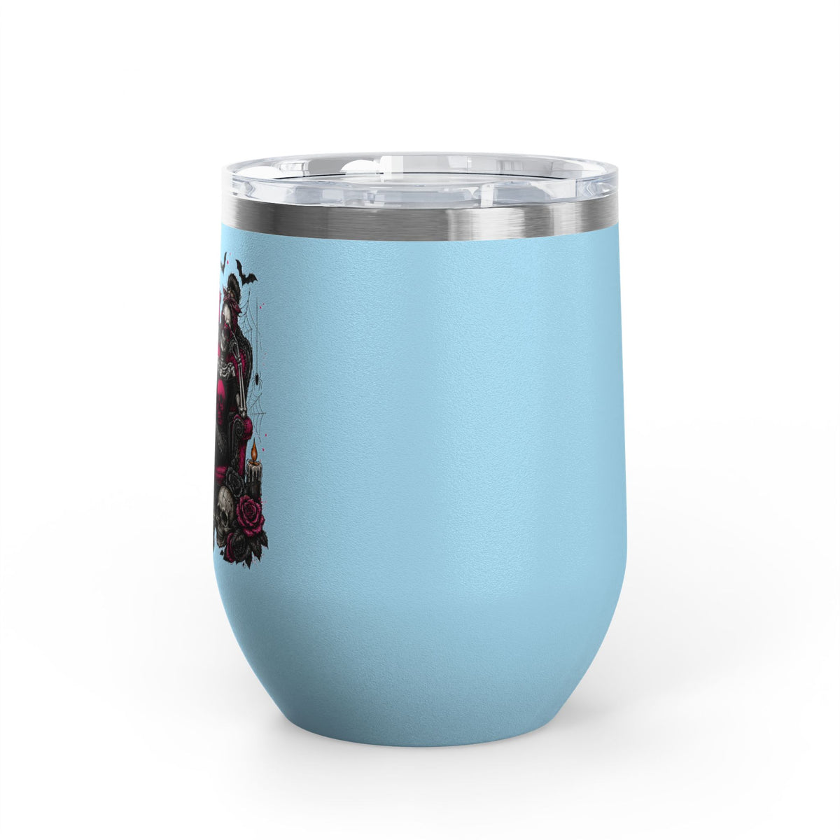 If Karma Needs Help, Call Me 12oz Wine Tumbler | Sarcastic Gothic Stainless Steel Cup by Subbin4Sanity